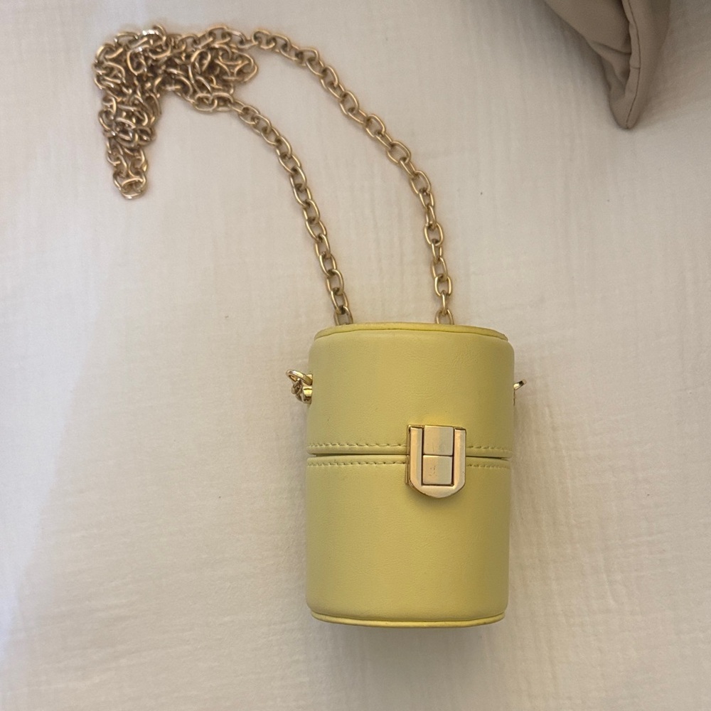 Yellow Cylinder Crossbody Bag